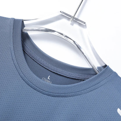 CHRLCK Férfi futópólók, gyorsan száradó, lélegző, túrázós, horgászpólók, puha, rugalmas, szabadtéri sport rövid ingek, nyári