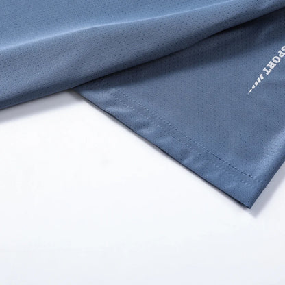 CHRLCK Férfi futópólók, gyorsan száradó, lélegző, túrázós, horgászpólók, puha, rugalmas, szabadtéri sport rövid ingek, nyári