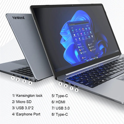 Ninkear A15 Pro Laptop 16" IPS 2.5K FHD AMD Ryzen5 5500U Notebook 16G DDR4 3200Mhz+512GB 54Wh Battery Windows11 PRO Computer