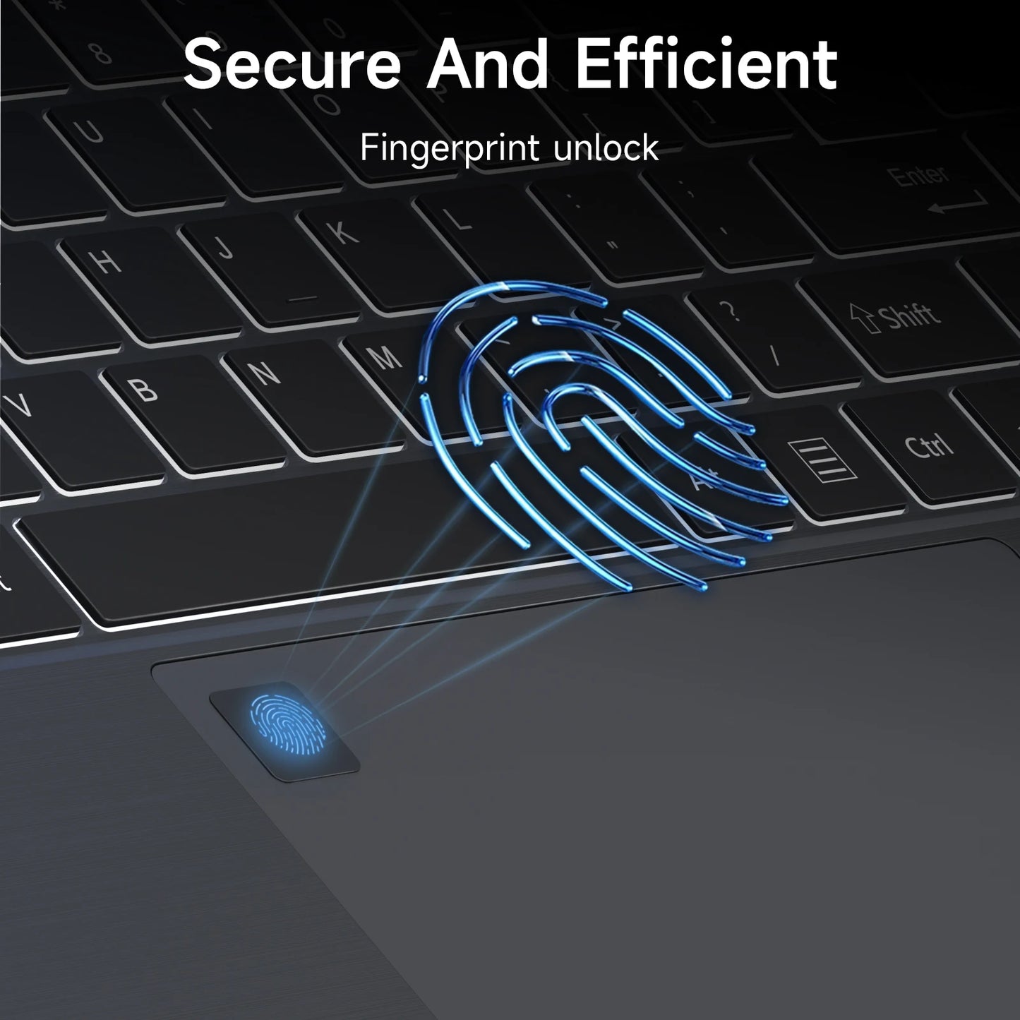 15.6 Inch Business Laptop Notebook PC CPU N5095 16GB RAM 1TB SSD Storage Windows 11 Fingerprint Recognition Backlit Keyboard