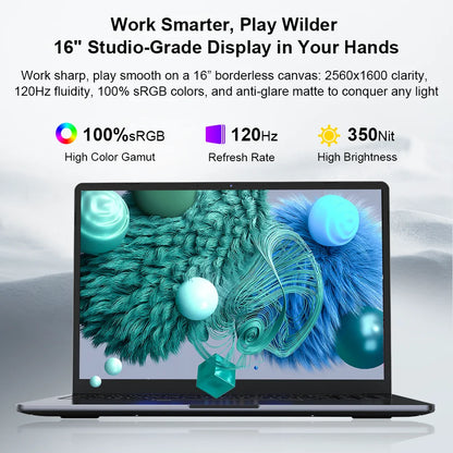 Ninkear A15 Pro Laptop 16" IPS 2.5K FHD AMD Ryzen5 5500U Notebook 16G DDR4 3200Mhz+512GB 54Wh Battery Windows11 PRO Computer