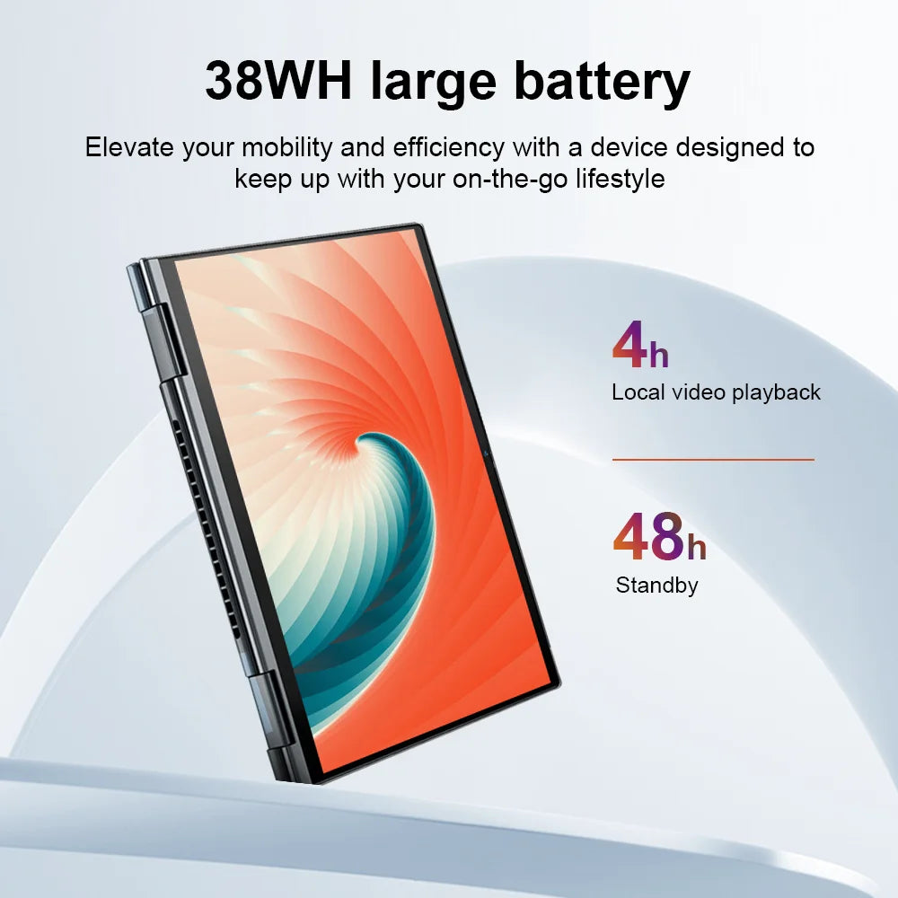 Ninkear YBOOK15 2 in 1 Laptop AMD Ryzen™ 3 3200U 15.6' 360° flip FHD IPS Touchscreen 16G+512GB SSD Backlit Keyboard Windows 11