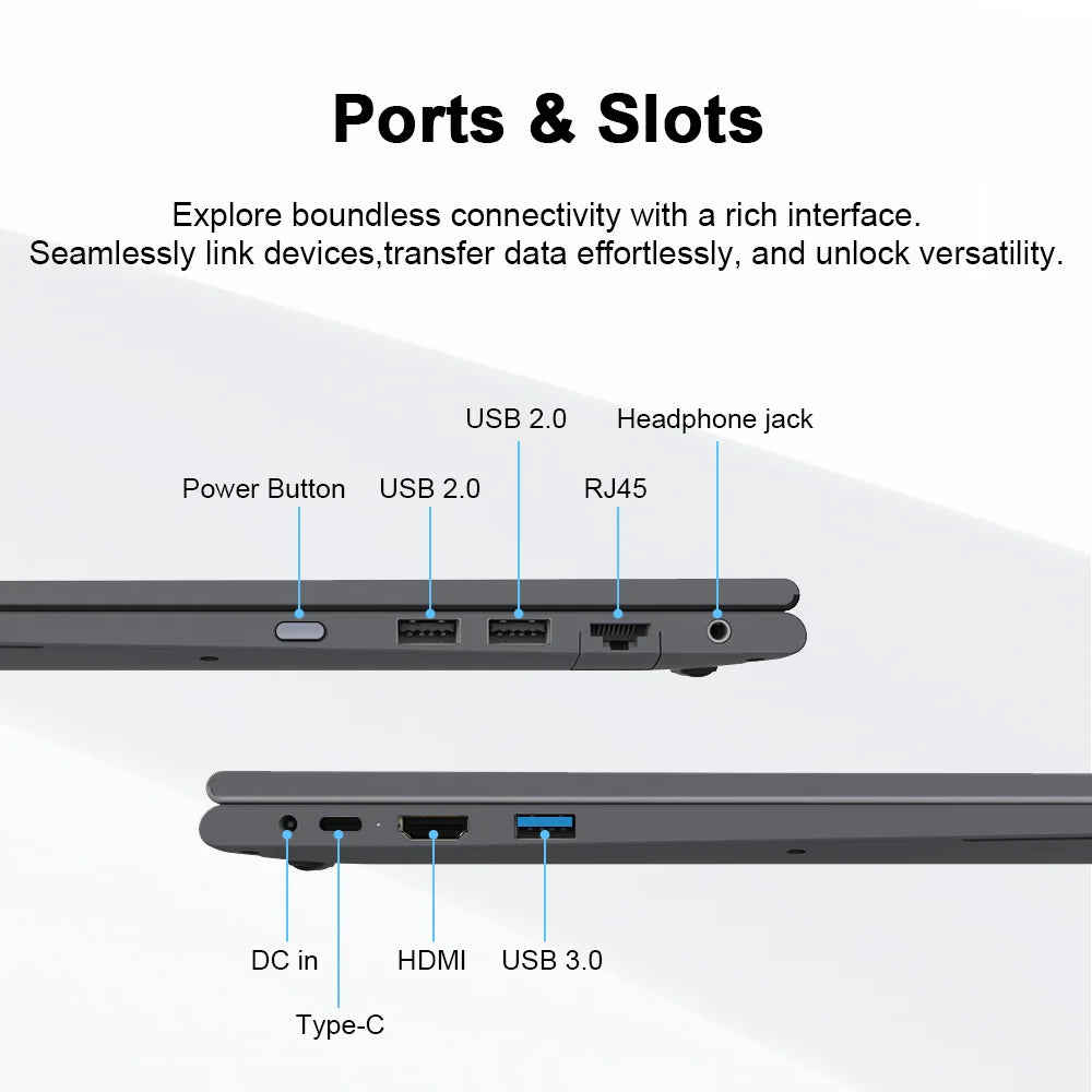 Ninkear YBOOK15 2 in 1 Laptop AMD Ryzen™ 3 3200U 15.6' 360° flip FHD IPS Touchscreen 16G+512GB SSD Backlit Keyboard Windows 11
