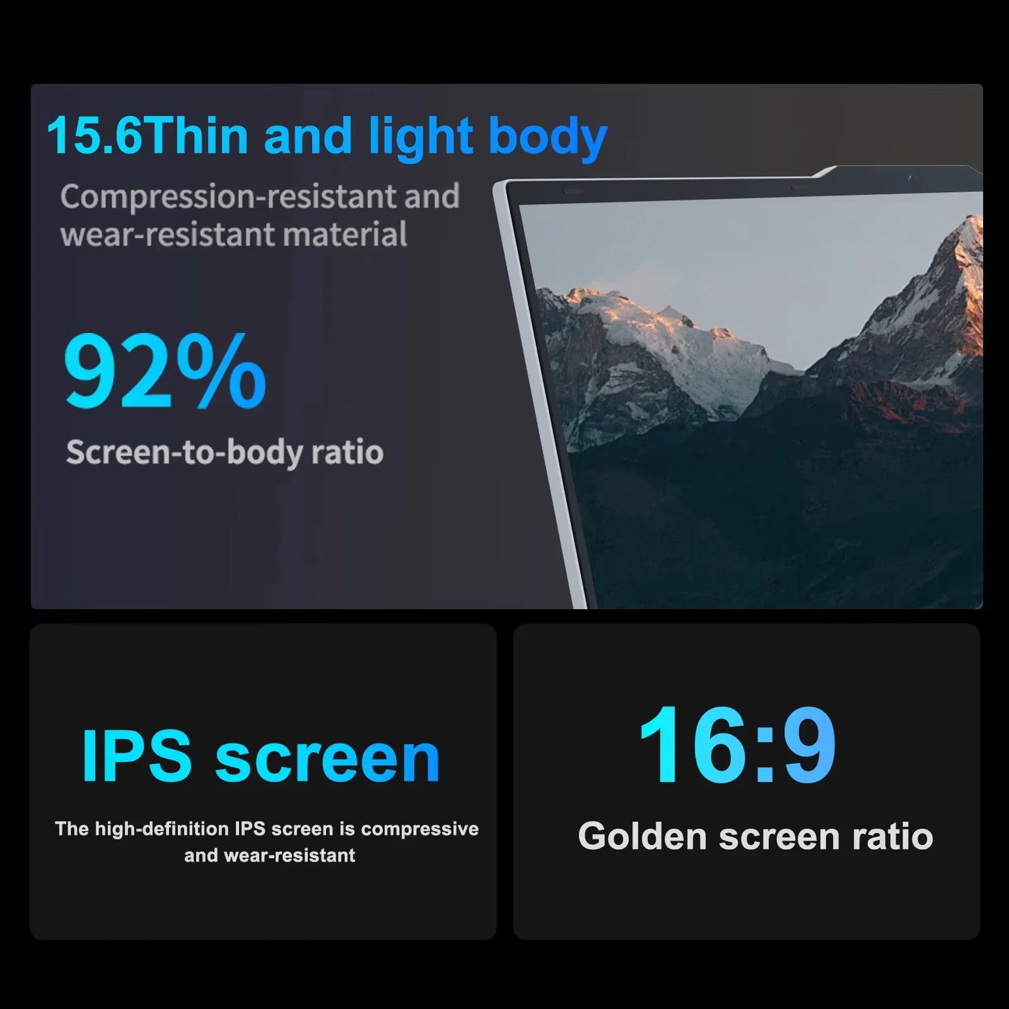 15.6" Laptop Computer PC Windows 11 Intel Core i7 6500U i3 6100U PC Gamer 16GB RAM Fingerprint Unlock Notebook Laptops Backlight