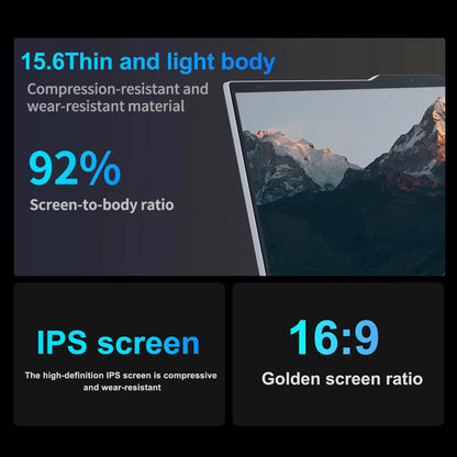 15.6" Laptop Computer PC Windows 11 Intel Core i7 6500U i3 6100U PC Gamer 16GB RAM Fingerprint Unlock Notebook Laptops Backlight