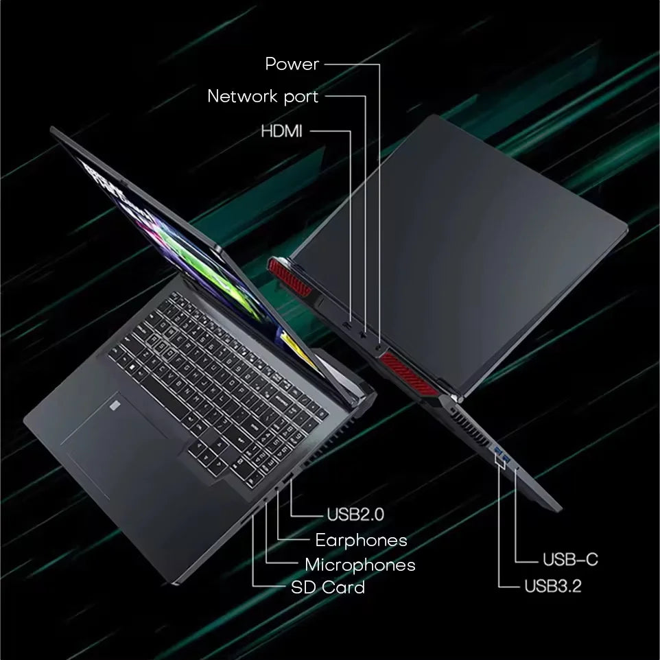 16" Gaming Laptop intel Core i7-6700HQ GTX 1060 Windows 11 Pro Notebook PC Gamer 16GB DDR4 1TB SSD IPS 1920*1200 Laptop Computer
