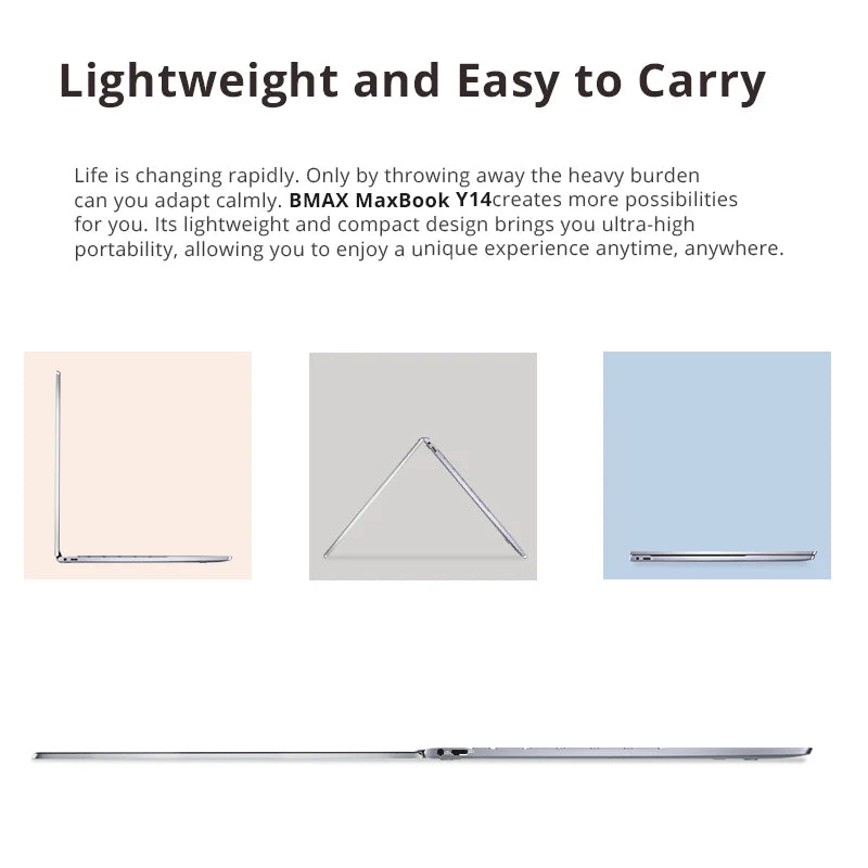 BMAX Y14 laptop 14 hüvelykes notebook Windows 11 16 GB RAM LPDDR5 512 GB SSD 1920*1080 IPS Intel N100 laptopok C típusú számítógép
