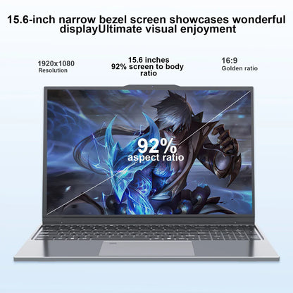 15.6 " Core i7 Laptop Intel 32GB RAM 2048GB SSD ROM 5000mAh Windows 11 Pro 1920x1080 FHD Portable Office Entertainment Laptop